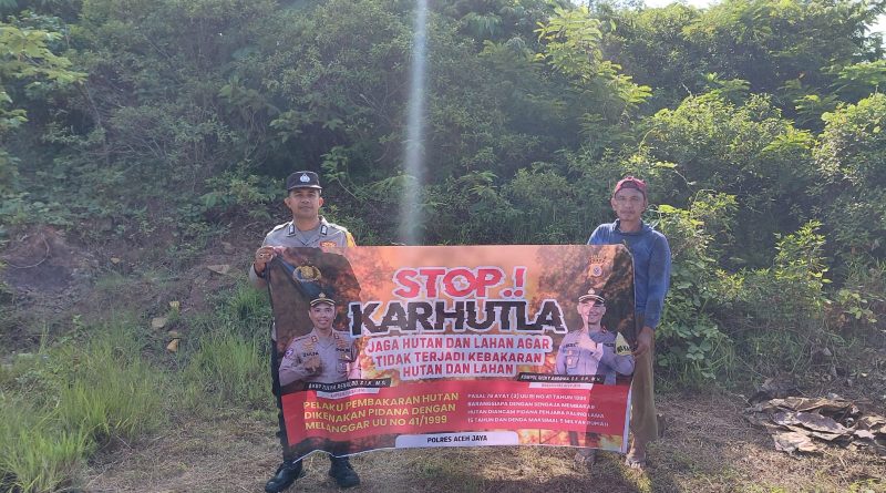 Polsek Krueng Sabee Tingkatkan Patroli dan Sosialisasi Pencegahan Karhutla, Pastikan Wilayah Tetap Bebas Hotspot