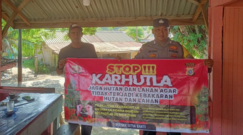 Polsek Sampoiniet Gencarkan Patroli Karhutla, Imbau Warga Tidak Membakar Lahan
